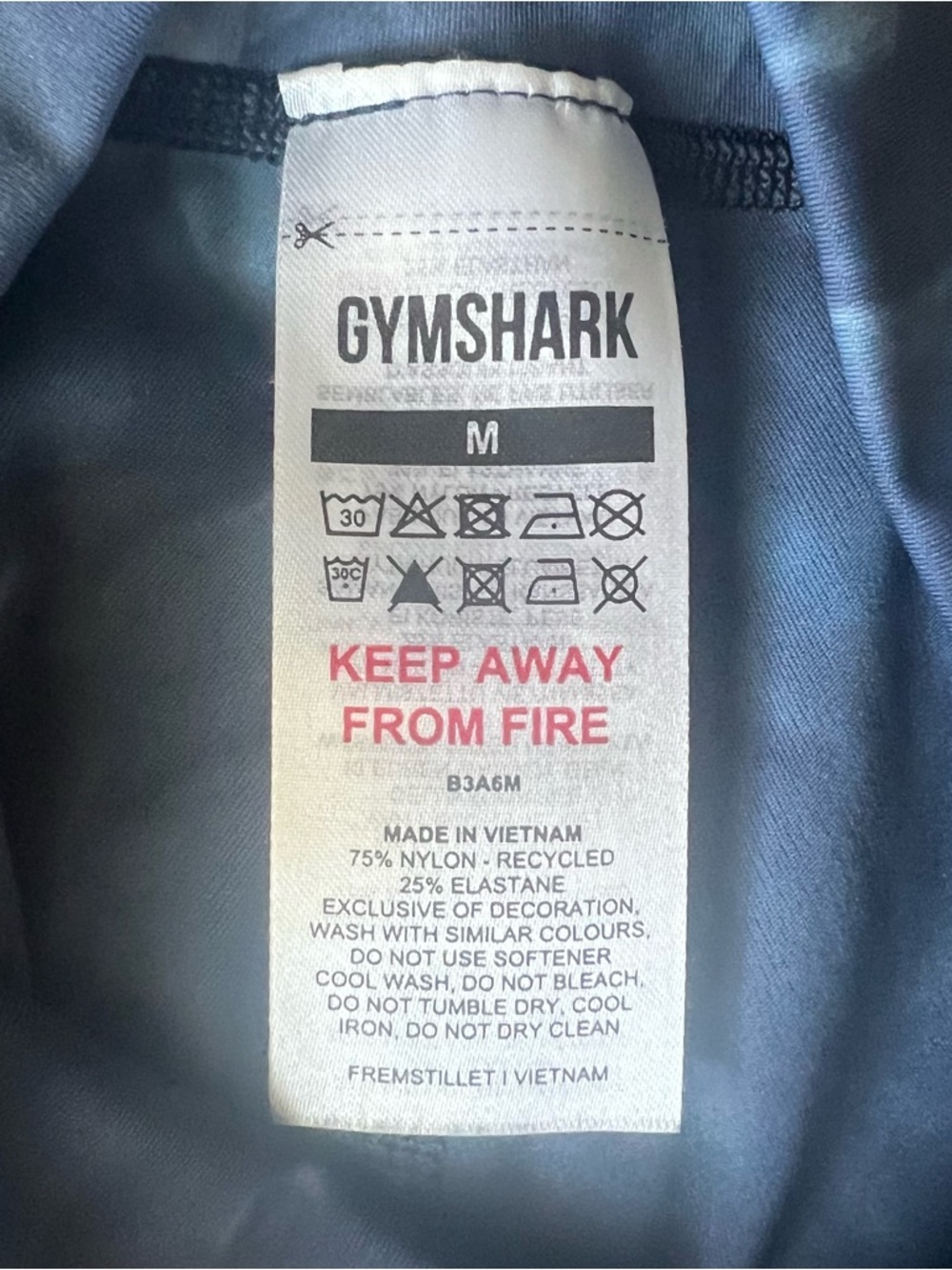 Gymshark Lakeside Blue Tye Dye Leggings - Picture 3 of 4